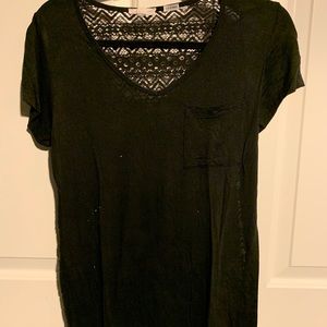Black t-shirt with lace back from Forever 21